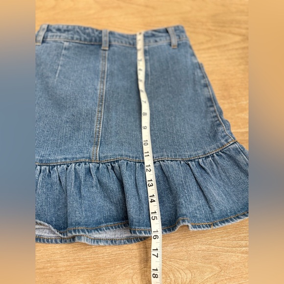 Brandy Melville j galt ruffle denim mini skirt small - Picture 4 of 6